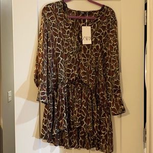 BRAND NEW Zara Long Sleeve Shift Dress